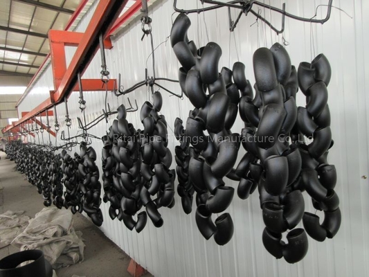 Aço carbono dos encaixes P245GH da solda de extremidade do preto 1/2 ' cotovelo longo do raio de 45 graus