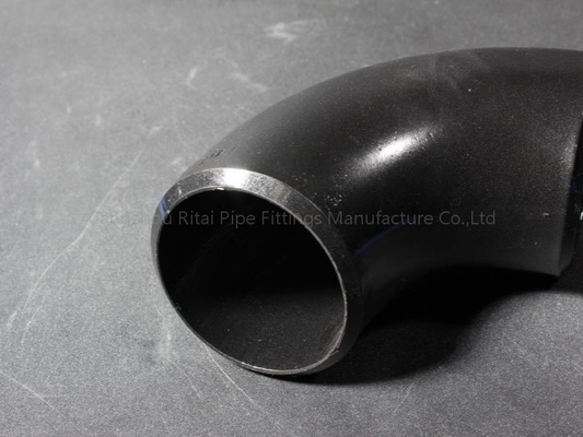 O aço carbono de ASTM A234 WPB soldou os encaixes de tubulação Sch 40 Sch 80 um preto de 90 graus