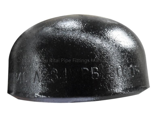 Tampão ASME SCH40 3.68mm do encaixe de tubulação do preto de ASTM B16.25 B16.9 A234 GR.WPB 3.91mm