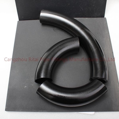 DIN2605 carbono longo 3D 5D das BS EN10253 ST37.2 do RUÍDO de Sch 80 da tubulação da curvatura do raio 90