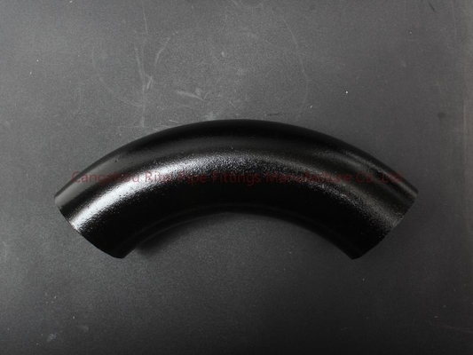 Aço carbono das curvaturas de tubulação de A420 WPL6 3D 180 30 45 60 carbono soldado extremidade de 90 graus