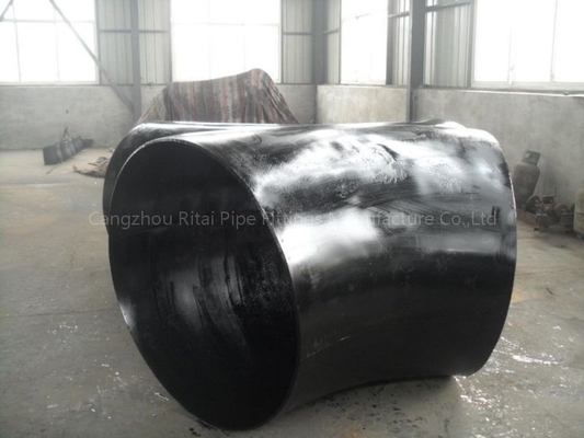 Encaixes de tubulação soldados de aço do grande diâmetro do cotovelo JIS B2220 XXS do preto de MSS SP44 48&quot; STD