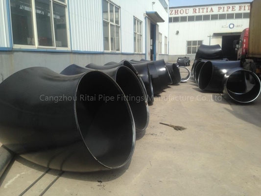 Aço carbono dos cotovelos da tubulação de ASTM B16.9 grande em volta das extremidades chanfradas encaixe de cotovelo de 90 graus