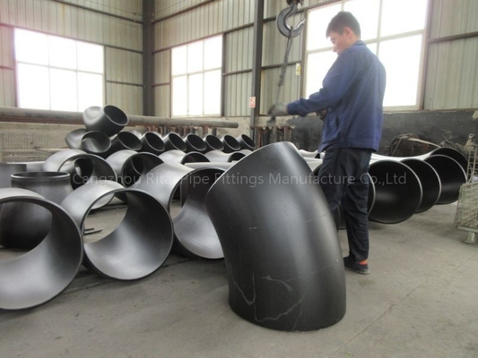 ASTM N.B. 1200 raio curto dos grandes cotovelos da tubulação aço carbono do grande diâmetro de BW de 45 graus